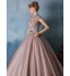 Formal Evening Dress Ball Gown High Neck Floor-length Lace / Tulle / Charmeuse with Beading / Lace / Sash / Ribbon / Sequins  