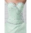 Formal Evening Dress Ball Gown Sweetheart Floor-length Organza with Crystal Detailing / Flower(s) / Pleats  