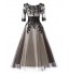 Formal Evening Dress A-line Scoop Tea-length Lace with Appliques / Embroidery / Lace  