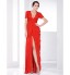 TS Couture? Formal Evening / Military Ball Dress - Furcal Plus Size / Petite Sheath / Column V-neck Floor-length Chiffon withDraping / Ruching  