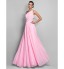 TS Couture? Prom / Formal Evening / Military Ball / Black Tie Gala Dress - Open Back Plus Size / Petite A-line One Shoulder Floor-length Chiffon  