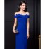 TS Couture? Formal Evening Dress Sheath / Column Off-the-shoulder Floor-length Chiffon with Bow(s)  