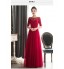 Formal Evening Dress Sheath / Column Jewel Floor-length Tulle with Beading  