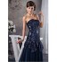 Formal Evening Dress A-line Strapless Sweep / Brush Train Chiffon / Sequined with Draping  