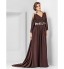 TS Couture? Formal Evening / Military Ball Dress - Elegant Plus Size / Petite A-line / Princess V-neck Court Train Chiffon withAppliques / Beading   