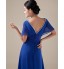 Formal Evening / Holiday / Company Party / Family Gathering Dress - Open Back / Elegant A-line V-neck Floor-length Chiffon with Beading  