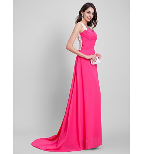 Formal Evening Dress - Beautiful Back A-line Sweetheart Floor-length Chiffon with Embroidery  