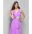 TS Couture? Prom / Formal Evening / Military Ball Dress - Open Back Plus Size / Petite Sheath / Column V-neck Floor-length Chiffon / Stretch Satin  