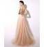 Formal Evening Dress A-line One Shoulder Floor-length Chiffon with Beading  