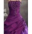 Formal Evening Dress Ball Gown Strapless Floor-length Taffeta with Appliques / Beading / Side Draping  