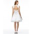 TS Couture? Cocktail Party Dress A-line Sweetheart Knee-length Satin with Buttons / Flower(s)  