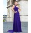 TS Couture? Formal Evening / Military Ball Dress - Sexy Plus Size / Petite Sheath / Column One Shoulder Floor-length / Watteau Train Chiffon   