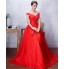 Formal Evening Dress Ball Gown V-neck Floor-length Lace / Tulle with Beading / Bandage  