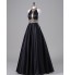 TS Couture? Formal Evening Dress A-line Halter Floor-length Satin with Beading  