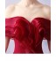 Formal Evening Dress Trumpet / Mermaid Off-the-shoulder Court Train Organza / Satin with Ruffles  