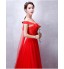 Formal Evening Dress Ball Gown V-neck Floor-length Lace / Tulle with Beading / Bandage  