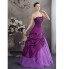 Formal Evening Dress Ball Gown Strapless Floor-length Taffeta with Appliques / Beading / Side Draping  