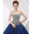 Formal Evening Dress Ball Gown Strapless Floor-length Satin / Tulle / Stretch Satin / Sequined with Crystal Detailing  