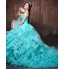 Formal Evening Dress Ball Gown Sweetheart Chapel Train Satin / Tulle / Polyester with Ruffles / Criss Cross  