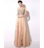 Formal Evening Dress A-line One Shoulder Floor-length Chiffon with Beading  