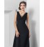 TS Couture? Formal Evening / Military Ball Dress - Elegant Plus Size / Petite Sheath / Column V-neck Watteau Train / Sweep / Brush Train Chiffon  