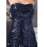 Formal Evening Dress A-line Strapless Sweep / Brush Train Chiffon / Sequined with Draping  