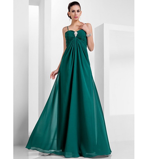 TS Couture? Formal Evening / Military Ball Dress - Elegant Plus Size / Petite A-line / Princess Sweetheart / Spaghetti Straps Floor-length Chiffon  