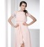 TS Couture? Prom / Formal Evening Dress - High Low Plus Size / Petite Sheath / Column Bateau Floor-length / Asymmetrical Chiffon withRuching / Split  