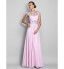 TS Couture? Prom / Formal Evening / Military Ball Dress - Open Back Plus Size / Petite A-line Scoop Floor-length Chiffon with Beading / Criss Cross  