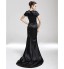 TS Couture? Formal Evening / Military Ball Dress - Elegant Plus Size / Petite Trumpet / Mermaid High Neck / V-neck Sweep / Brush Train Charmeuse  