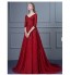 Formal Evening Dress Ball Gown V-neck Sweep / Brush Train Tulle with Appliques / Beading / Sash / Sequins  