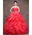 Formal Evening Dress Ball Gown Sweetheart Chapel Train Satin / Tulle / Polyester with Ruffles / Criss Cross  