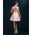 Cocktail Party Dress Ball Gown Scoop Short / Mini Satin with Sash / Ribbon  