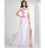 Formal Evening / Military Ball Dress - Elegant Sheath / Column V-neck / Spaghetti Straps Floor-length Chiffon withAppliques / Draping /  