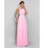 TS Couture? Prom / Formal Evening / Military Ball / Black Tie Gala Dress - Open Back Plus Size / Petite A-line One Shoulder Floor-length Chiffon  