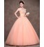 Formal Evening Dress Ball Gown Strapless Floor-length Satin / Tulle / Polyester with Bow(s) / Crystal Detailing / Lace / Sash / Ribbon  