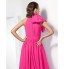 TS Couture? Formal Evening Dress - Elegant Plus Size / Petite A-line / Princess High Neck Court Train Chiffon withBow(s) / Sash / Ribbon / Side  