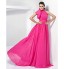 TS Couture? Formal Evening Dress - Elegant Plus Size / Petite A-line / Princess High Neck Court Train Chiffon withBow(s) / Sash / Ribbon / Side  