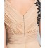 TS Couture? Formal Evening / Military Ball Dress - Open Back Plus Size / Petite Sheath / Column V-neck Floor-length Chiffon with Appliques / Criss  