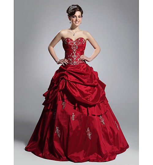 TS Couture? Prom / Formal Evening / Quinceanera / Sweet 16 Dress - Open Back Plus Size / Petite Ball Gown Strapless / Sweetheart Floor-length Taffeta  