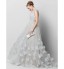 TS Couture? Formal Evening Dress A-line One Shoulder Sweep / Brush Train Tulle with Flower(s) / Criss Cross  