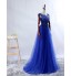 Formal Evening Dress Ball Gown V-neck Floor-length Lace / Satin / Tulle with Bow(s)  