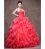 Formal Evening Dress Ball Gown Sweetheart Chapel Train Satin / Tulle / Polyester with Ruffles / Criss Cross  