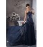 Formal Evening Dress A-line Strapless Sweep / Brush Train Chiffon / Sequined with Draping  