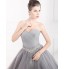 Formal Evening Dress Ball Gown Strapless Floor-length Tulle / Stretch Satin with Crystal Detailing  