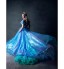 Formal Evening Dress Ball Gown V-neck Chapel Train Organza / Tulle / Charmeuse with Beading / Bow(s) / Flower(s) / Pick Up Skirt / Ruffles  