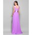 TS Couture? Prom / Formal Evening / Military Ball Dress - Open Back Plus Size / Petite Sheath / Column V-neck Floor-length Chiffon / Stretch Satin  