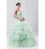 Formal Evening Dress Ball Gown Sweetheart Floor-length Organza with Crystal Detailing / Flower(s) / Pleats  