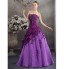 Formal Evening Dress Ball Gown Strapless Floor-length Taffeta with Appliques / Beading / Side Draping  