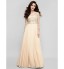 TS Couture? Prom / Formal Evening Dress Plus Size / Petite A-line Jewel Floor-length Chiffon with Appliques / Beading / Sash / Ribbon  